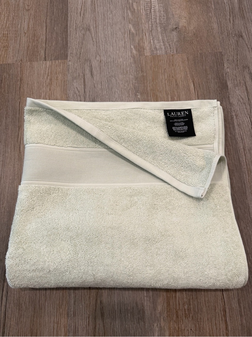 Lauren Ralph Lauren Home Bath Towels Set of 2 Mint Green 100% Cotton
